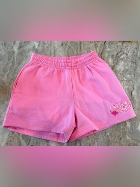 NWT Unlike Humans Pink Graphic Sweat Shorts Size M Streetwear Lounge Shorts